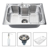 Cuba Inox Pia De Cozinha Gourmet Com Acessórios Mais Vendida Cor Prateado