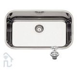 Cuba Inox Tramontina Alto Brilho 56x34x17 C/válvula Cozinha Cor Inox Alto Brilho
