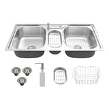 Cuba Inox Tripla Com Acessórios Pia Cozinha 100 X 48