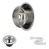 Cuba Pia Inox Redonda 30cm Aço 430 - Meganox Válvula E Sifão