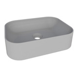 Cuba Pia Para Banheiro Lavabo Apoio Sobrepor Luna Cinza
