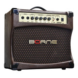 Cubo Amplificado Para Violão Borne Infinit Cv80 Marrom