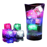 Cubo De Gelo Com Luzes Led Colorido Brilha Na Água - 12un