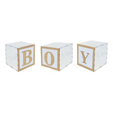 Cubo Decorativo Branco Pintado Para Festas