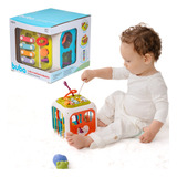 Cubo Didático 7 Em 1 Encaixar Formas Educativo Xilofone Buba