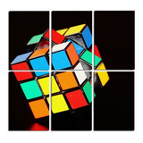 Cubo Mágico Quadro Decorativo Parede Mdf Plaquinha 60x60