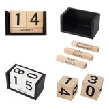 Cubos Calendário Mesa Decorativo Permanente Pinus Ecológico
