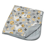 Cueiro De Bebe Duplo Estampado Safari Cinza Conforto De Bebê