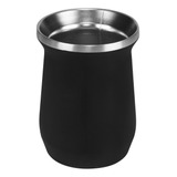 Cuia Chimarrão Termica Mate Classic Tereré Preta Aço Inox