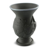 Cuia De Cerâmica Santa Catarina Grafite Alto Relevo 350ml