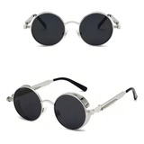 Culos De Sol Alok Steampunk Aço Masculino Feminino Retrô Cor Prata