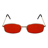Culos De Sol Vintage Retrô Retangular Masculino Feminino Cor Vermelho