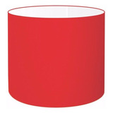 Cúpula Abajur Cilíndrica Cp-8011 Ø30x21cm Vermelho