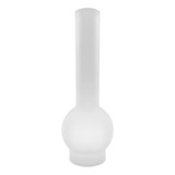 Cupula De Vidro Fosco Tipo Chaminé Para Lampião Vintage
