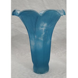 Cúpula Tulipa Azul Lírio Estilo Tiffany Murano Azul