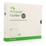 Curativo Mepilex Exufiber Ag+ (10cm X 10cm) Molnlycke 01 Uni