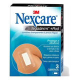 Curativo Tegaderm Com Pad 3 Un Nexcare Impermeável 6cmx10cm