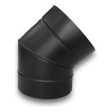 Curva 45° De Chaminé Duto 200mm Preto