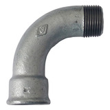 Curva Galvanizada Macho X Fêmea 90º Longa 2 1/2 Polegadas