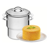 Cuscuzeira Tramontina Solar 14 Cm 2,2 L Em Aço Inox Com Alças E Tampa 