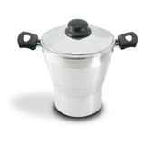 Cuscuzeiro De Alumínio 1,5l Panela Pequena Tradicional N°14 Cor Prateado