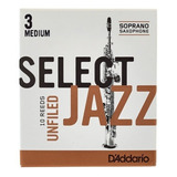 Cx C/ 10 Palhetas Select Jazz Unfiled - Sax Soprano 3 Medium