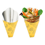 Cx Embalagem Aluminizada Tapioca Crepe Francês Temaki 200 Un