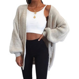 D Casaco De Lã Feminino H Com Capuz E Malha Grossa, Grande,