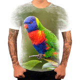 D1 Camiseta Personaliz Pássaro Papagaio Loro