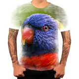D1 Camiseta Personaliz Pássaro Papagaio Loro