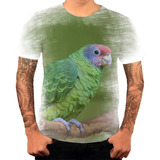 D1 Camiseta Personalizada Ave Pássaros Loro Papaga...