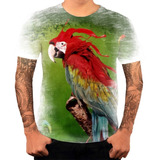 D1 Camiseta Personalizada Ave Pássaros Loro