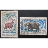 D2839 - Congo Ex-frances - Fauna Yvert Nº 162/3 Circ De 196