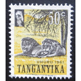 D3726 - Tanganica - Fauna Leão Yvert Nº 48 Circ De 1961