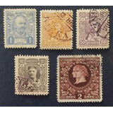 D5950 - Montenegro - Lote De 5 Selos Entre 1902/10 Cir/nn