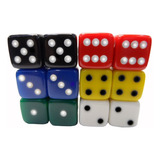 Dados 12 Peças Para Jogos,6 Lados 6 Cores 14mm Novo