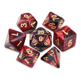 Dados Rpg Com Sete - Vermelho