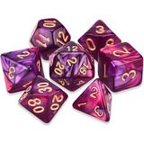 Dados Rpg Vinho Com Roxo C/n