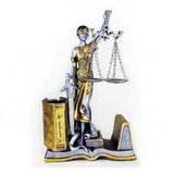 Dama Da Justiça Direito Têmis Resina - Porta Caneta - 24,5cm