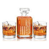  Decanter De Uísque Yjgs Gravado We The People Conjunto De D