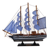 Decoração Barco Em Madeira 330x55x310mm.