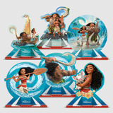 Decoração De Mesa ( Tema: Moana ) - Contém 6 Un.