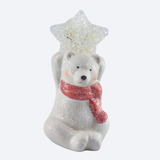 Decoração Natalina Enfeite Urso Polar Com