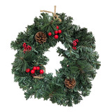 Decoração Natalina Guirlanda Natal Pendura Porta 30cm Coroa