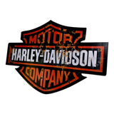 Decoração Placa Garagem Harley Madeira