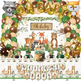 Decorações De Chá De Bebê Da Floresta, 150 Peças De Decoraçã