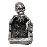 Decorativo Cinzeiro Crânio Esqueleto Caveira Em