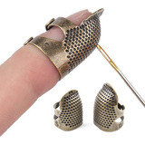 Dedal Metal Bronze Modelo Antigo - Protetor Dedo Costura