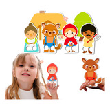 Dedoches Fantoche Chapeuzinho Vermelho Brinquedo Educativo