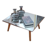 Demoglass Mesa De Centro 65x55x27cm Cor Prateado